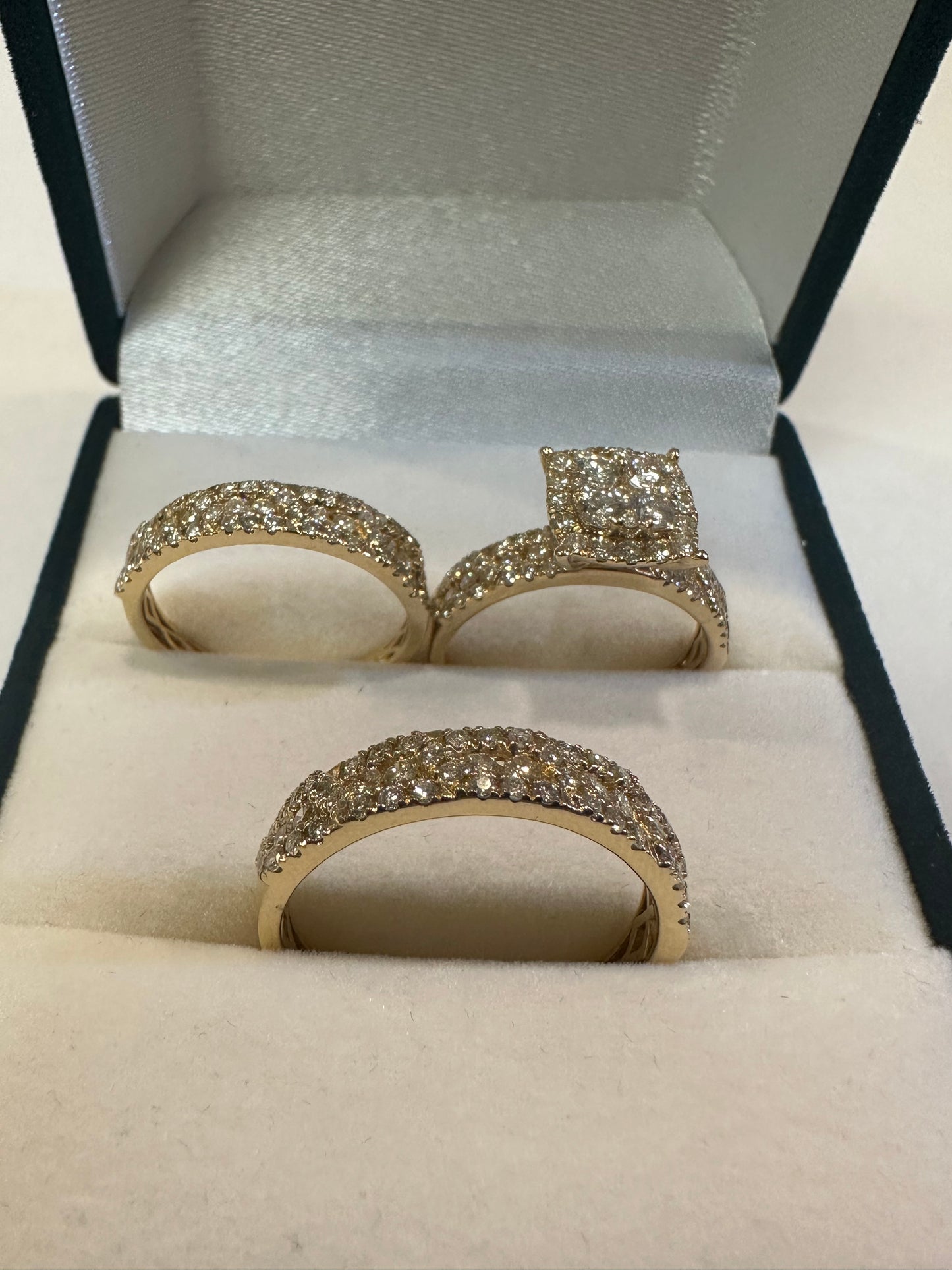 Diamond Wedding Trio 14k