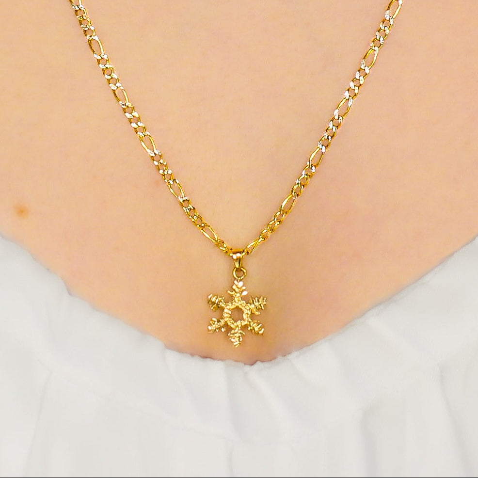 Diamond Cut Figaro Chain 14 Karat Gold