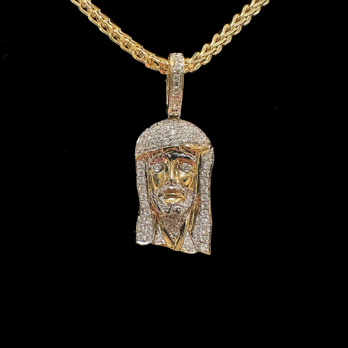 Diamond Jesus Charm