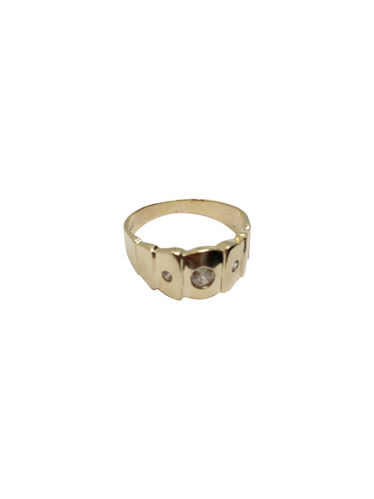 14k Gold 3 Stone Ring