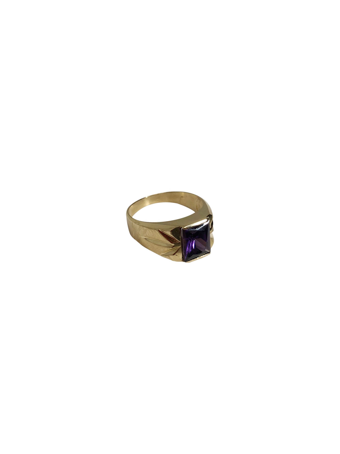 Purple Stone Ring (14K Gold)
