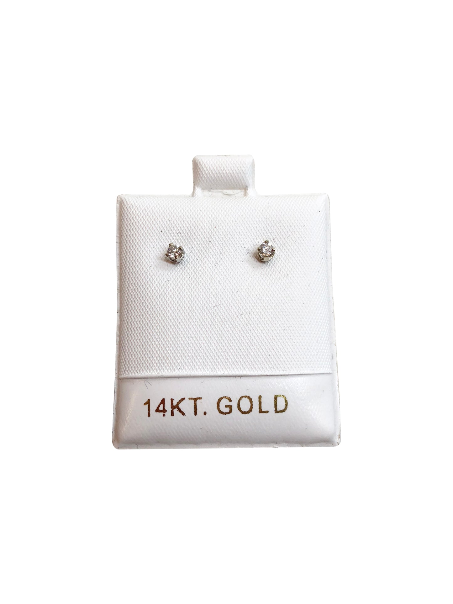 Diamond White Gold Stud 14k