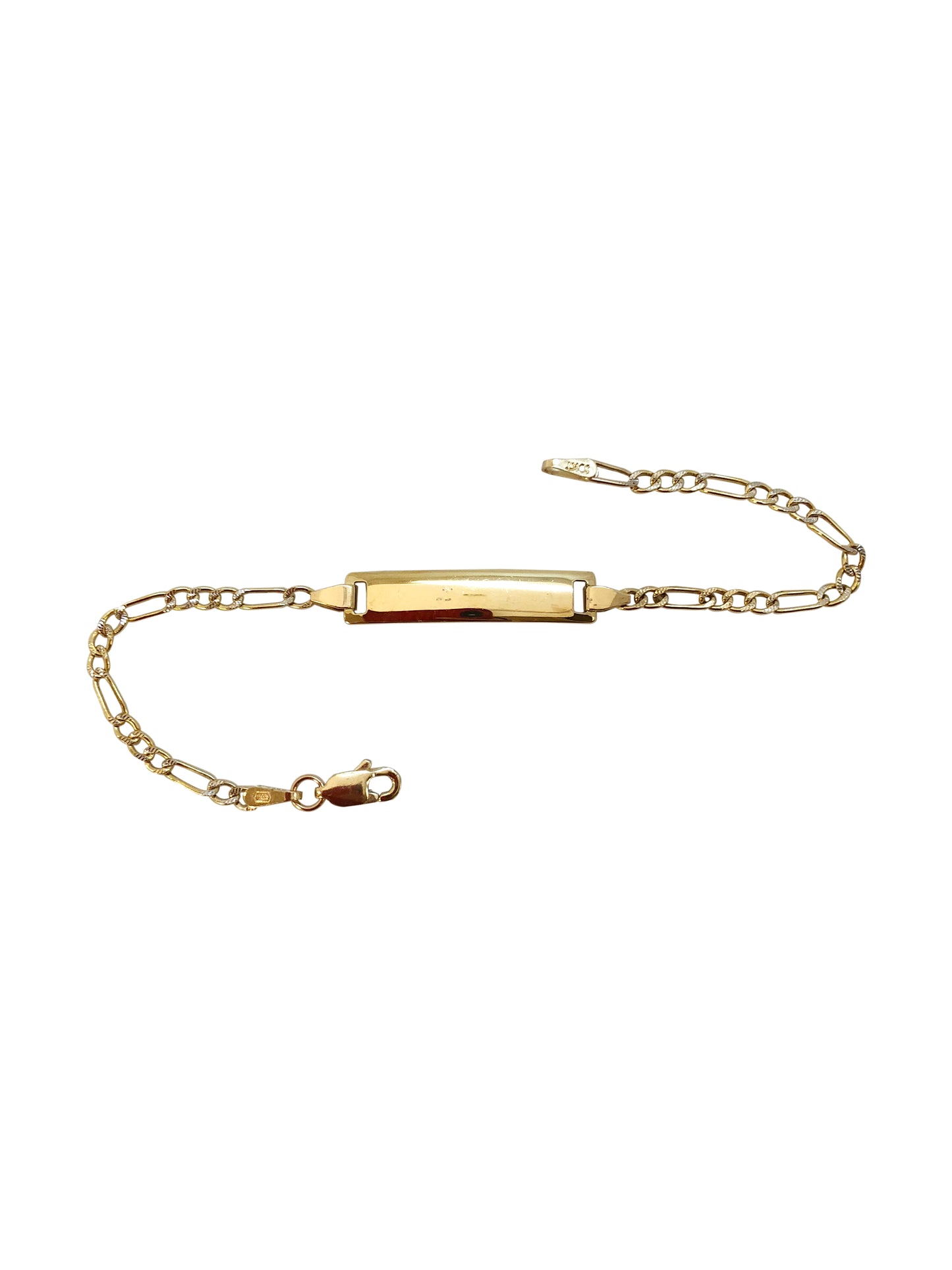 Figaro Link Name Plate Bracelet