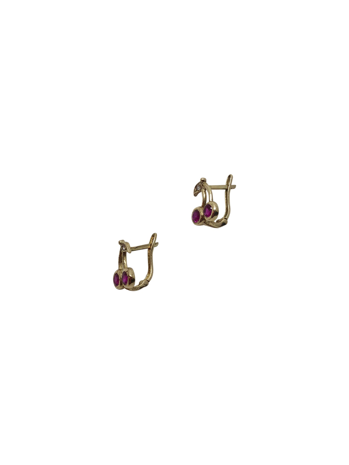 Gold 10k Cherry Earrings