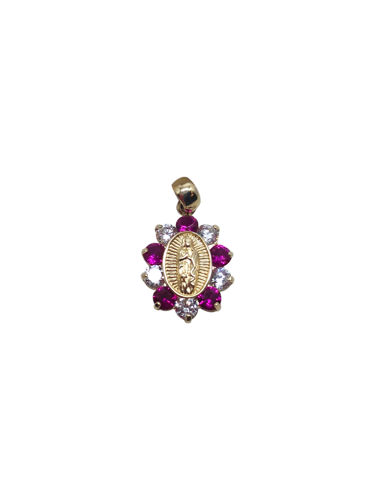 Red And White Stone Guadalupe Charm