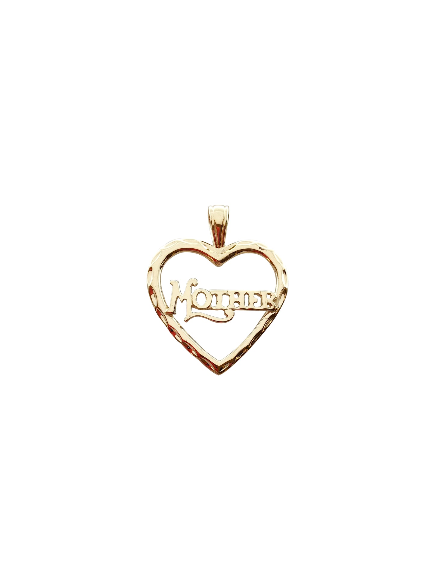 Mother Heart Charm - 10k gold