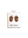 Gold 10k Fire Hair Earrings
