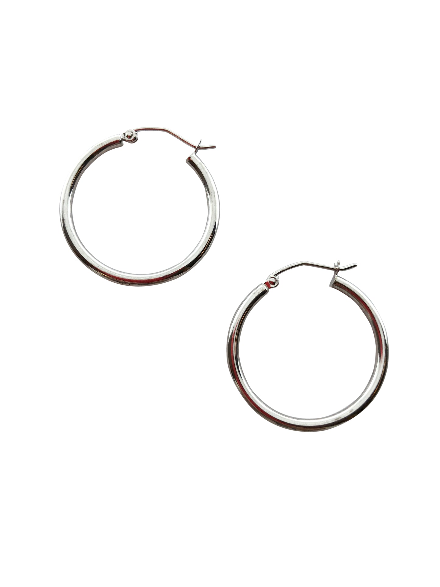 White Gold Hoops
