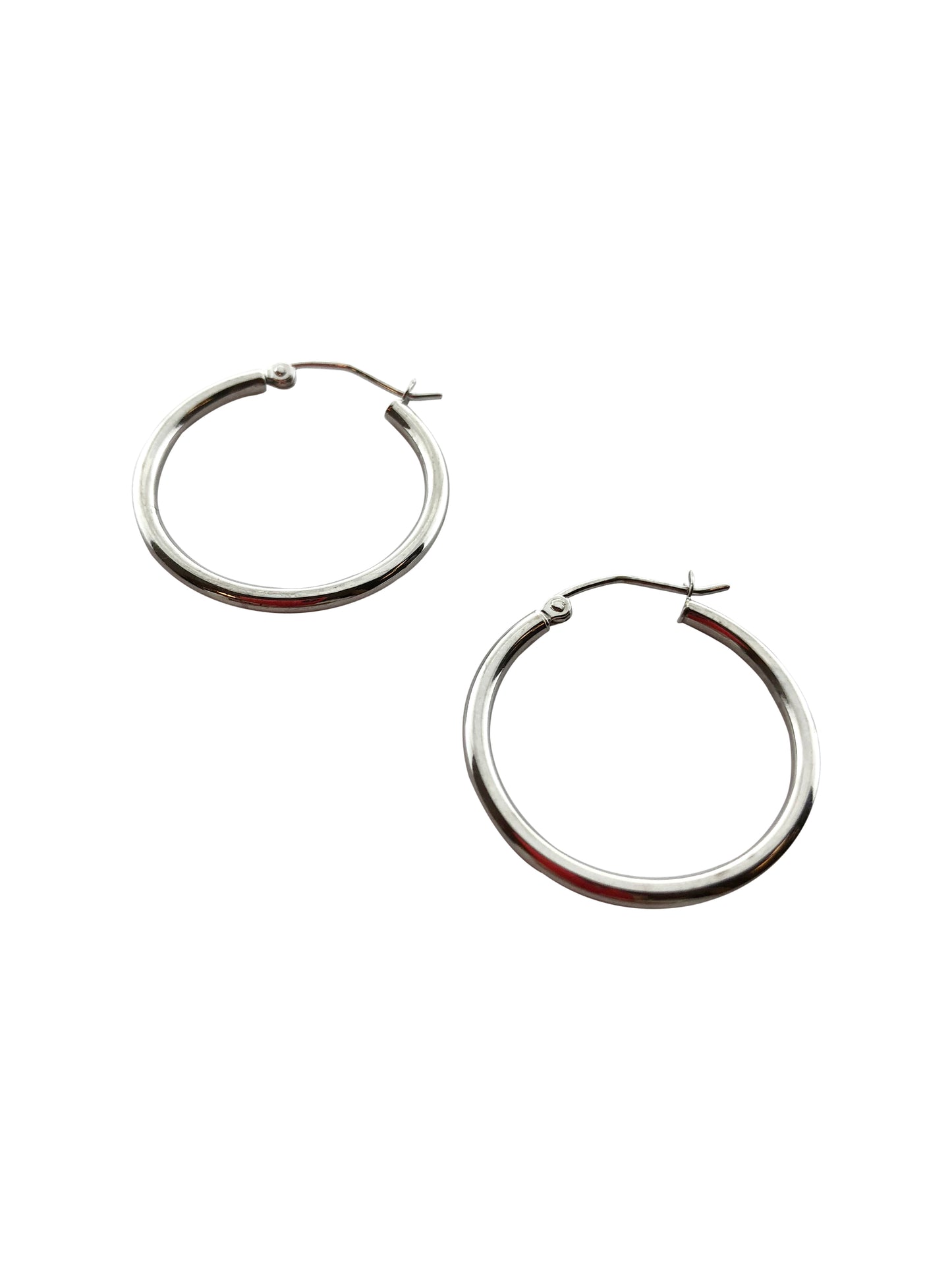 White Gold Hoops