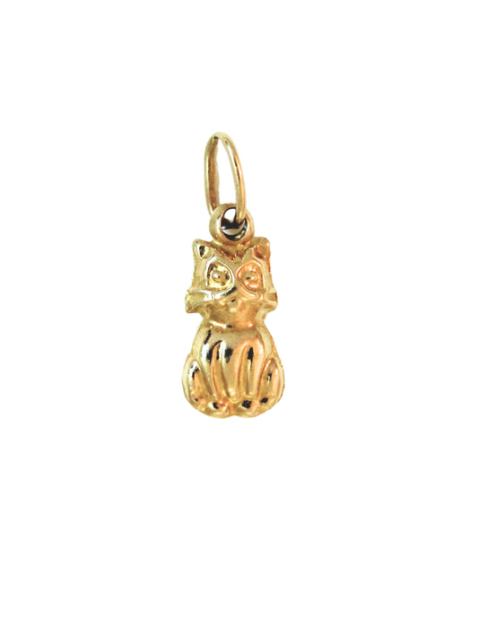 Cat Charm 14 Karat