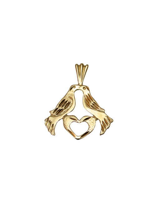 Lovebirds Charm 14 Karat