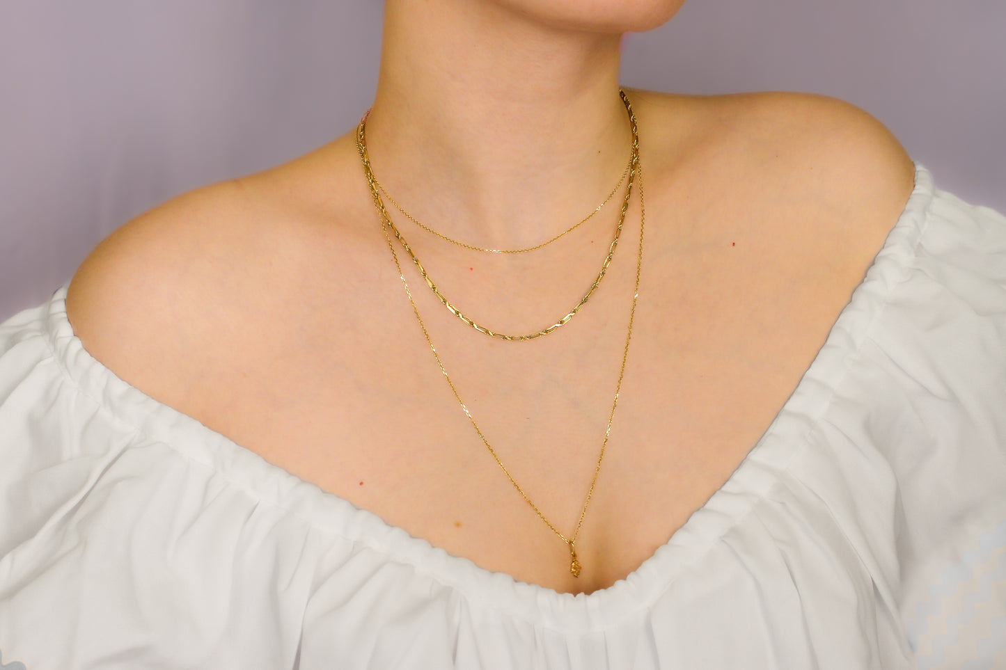 Twist Link Chain 14 Karat