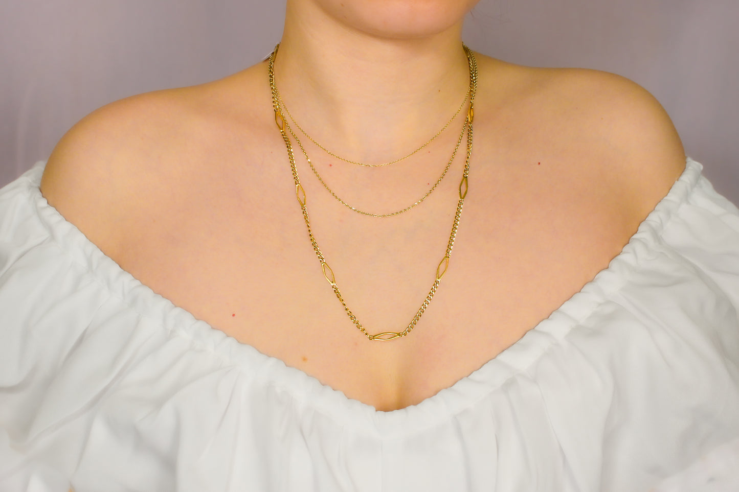 Diamond Shaped Specialty Chain 14 Karat Gold