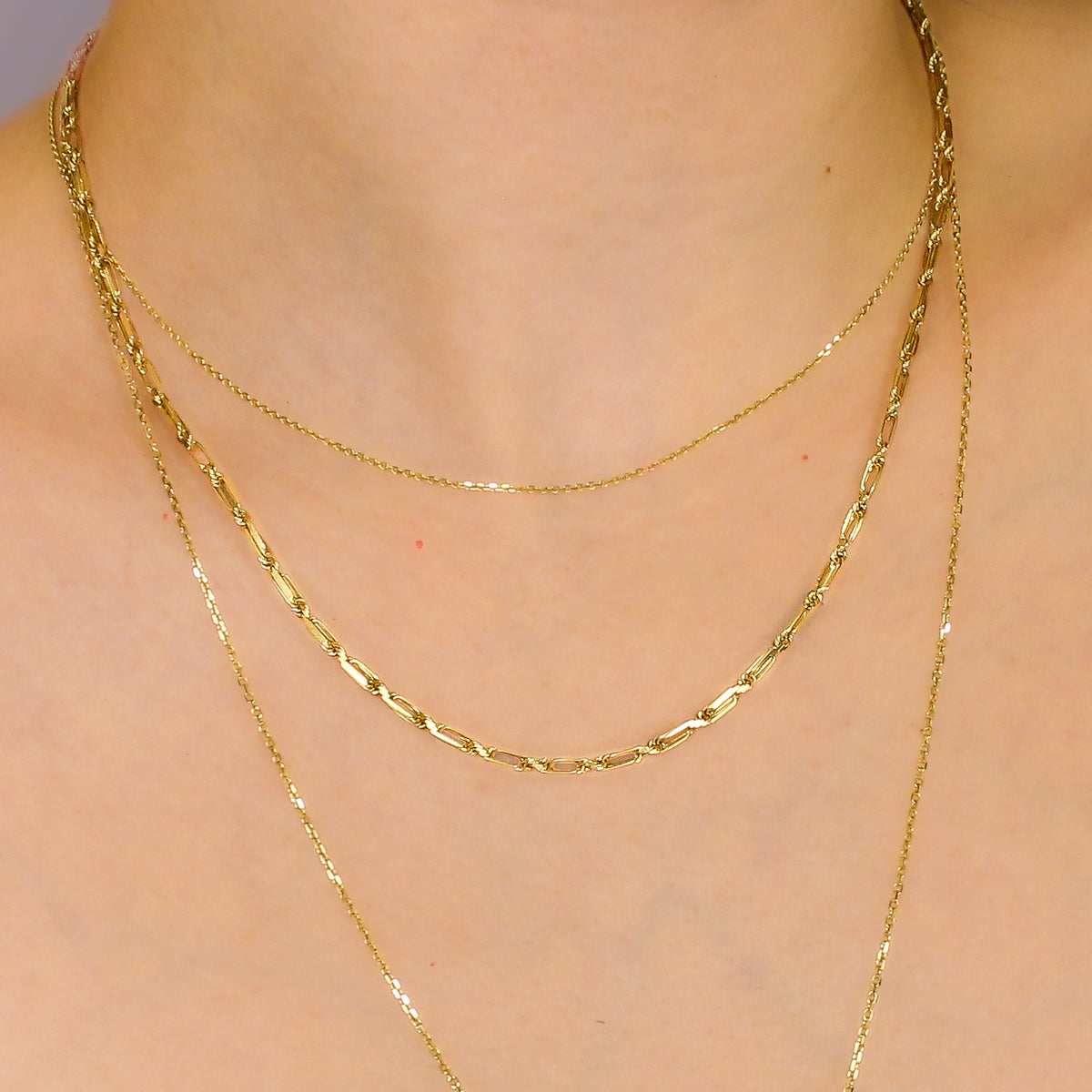 Twist Link Chain 14 Karat