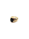 Round Onyx Ring (14K Gold)