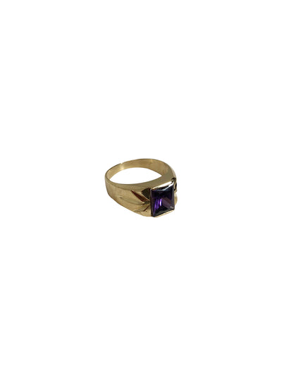 Simple Amethyst Ring (14K Gold)