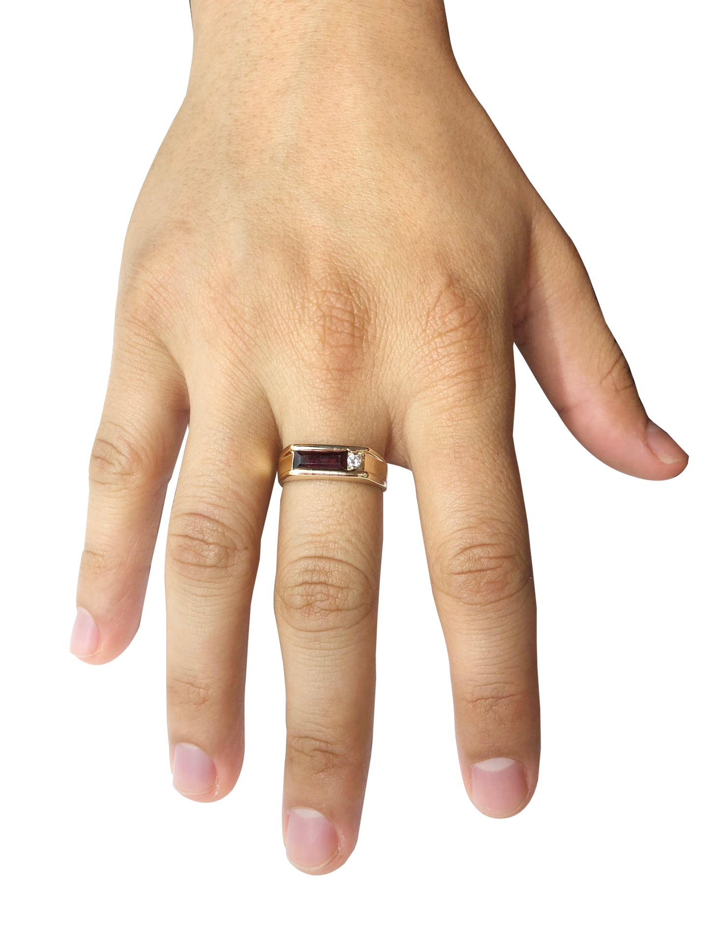 Ruby Bar Ring (14K Gold)