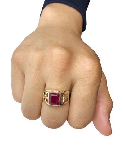 Ruby Stone Ring (14K Gold)