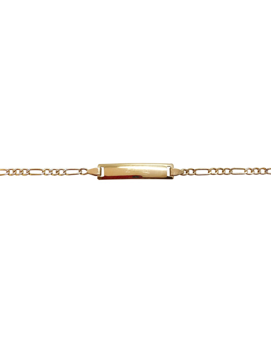 Figaro Link Name Plate Bracelet