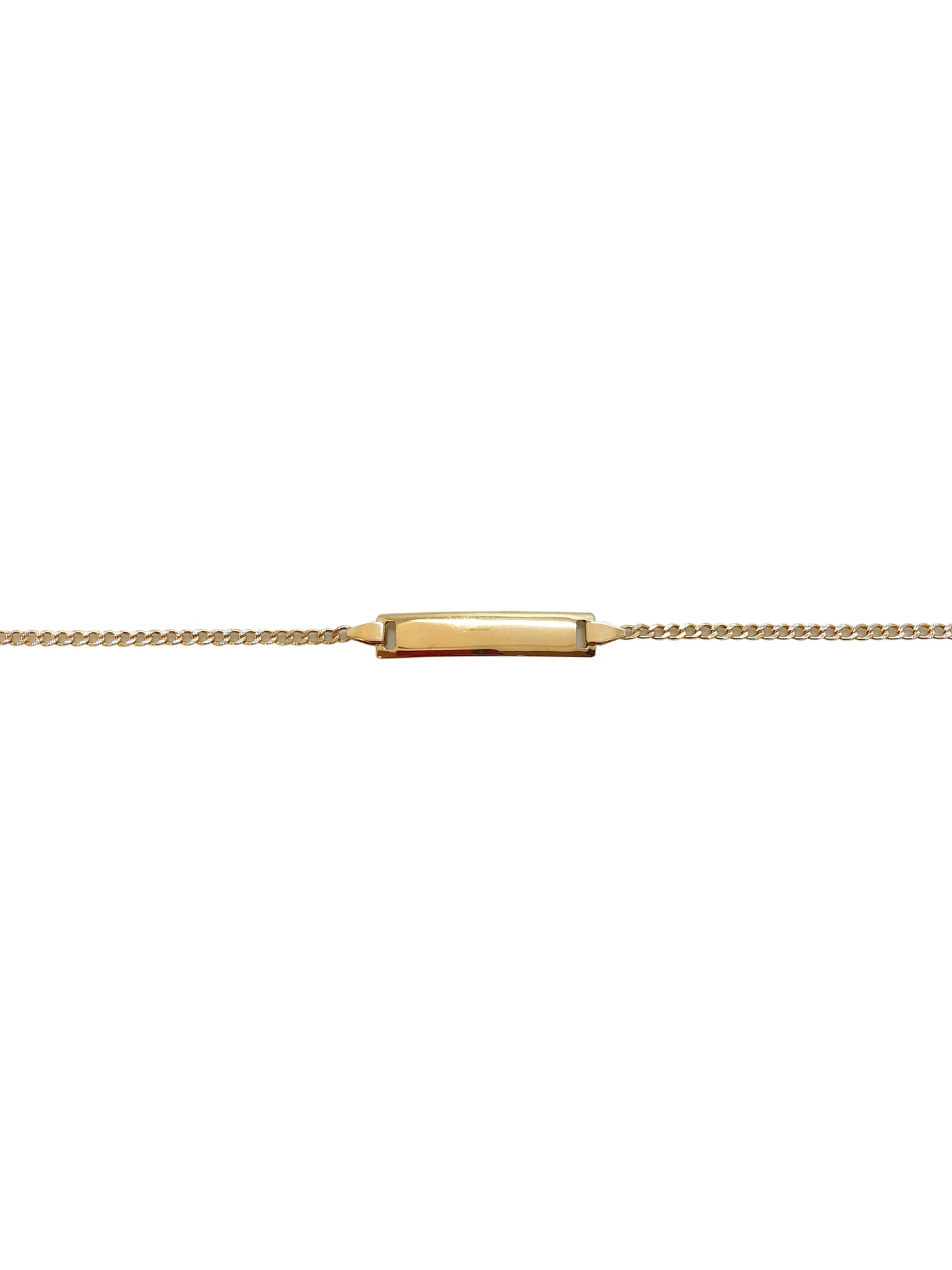 Mini Cuban Link Name Plate Bracelet