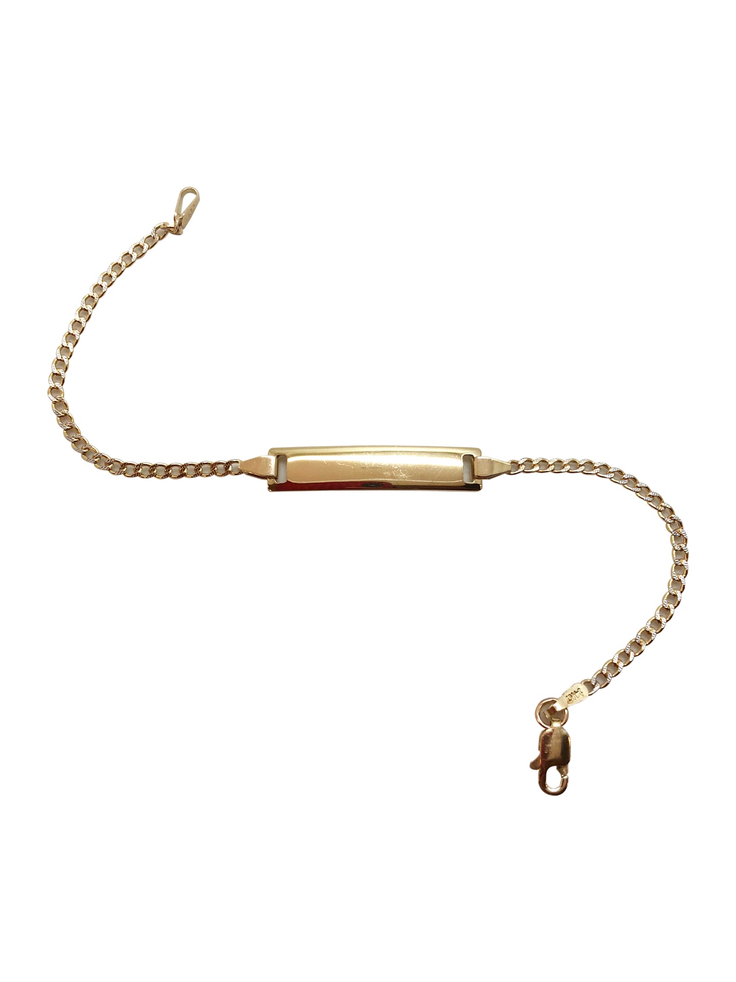 Mini Cuban Link Name Plate Bracelet