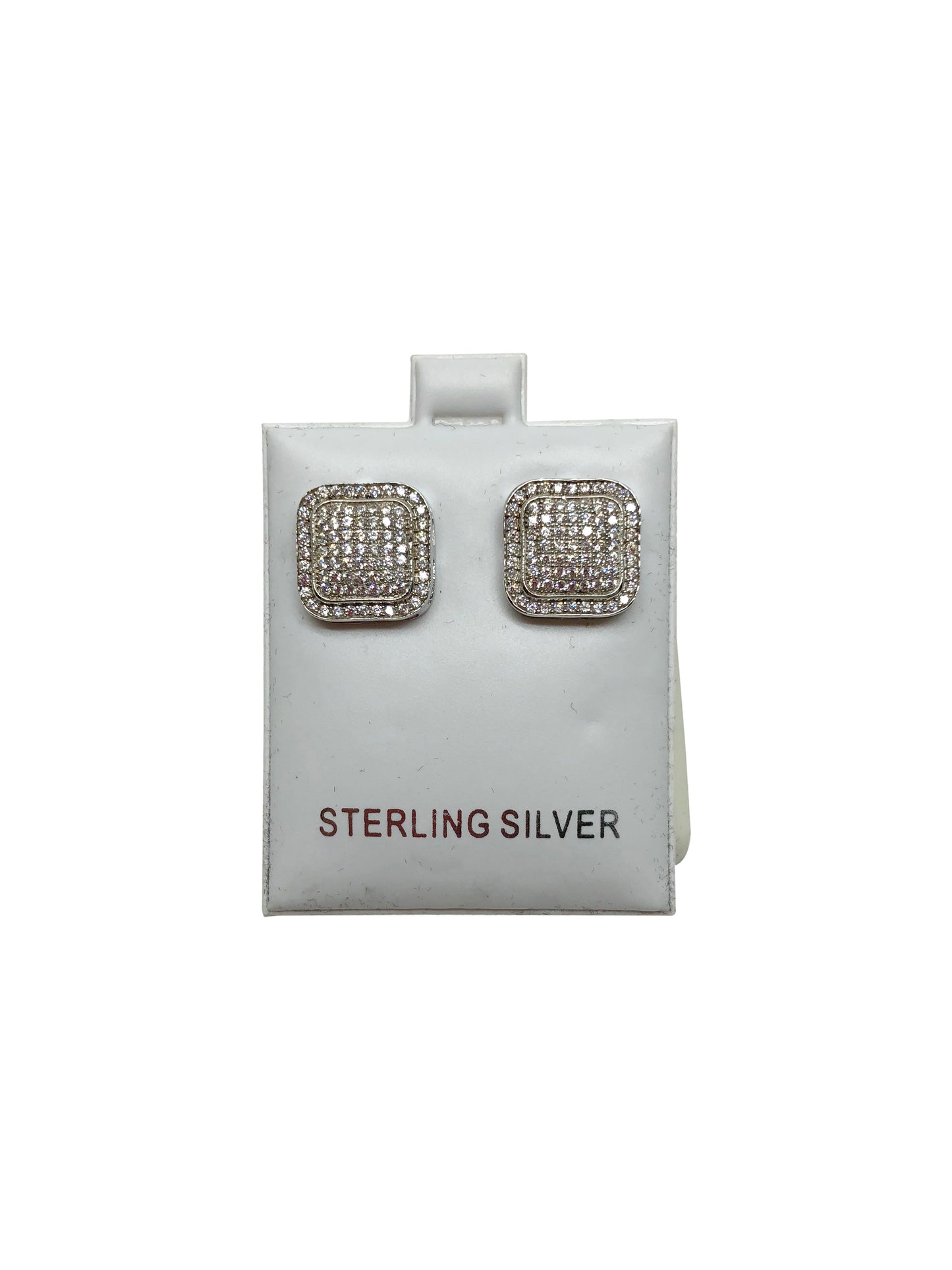 Rounded White Zirconia Studs