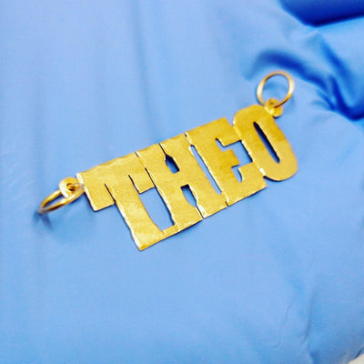 10k Gold Nameplate Theo